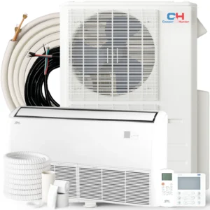 60,000 BTU 230V 18 SEER Universal Floor/Ceiling Ductless Mini Split Air Conditioner + Installation Kit Option, Heating and Cooling