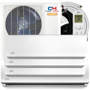 48,000 BTU 5 Zone 9k+12k+12k+12k+12k Ductless Wall Mounts with Installation Kits, Hyper Heat Series 21.5 Seer 4 Ton Penta Zone Five Zone Ductless Multi Mini Split Air Conditioner