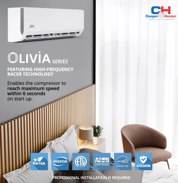 2 Zone 12k+18k Wall Mounts with Installation Kits, 24.6 SEER 2.3 TON Dual Zone Ductless Multi Mini Split AC System Wi-Fi Adapter Included - Image 3