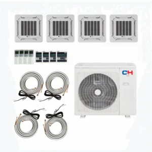 36,000 BTU 4 Zone 12k+12k+12k+12k Ceiling Cassette Ductless Mini Split with Installation Kits, Sophia Series 22.5 SEER 3 Ton Quad Zone Multi Zone Air Conditioner System