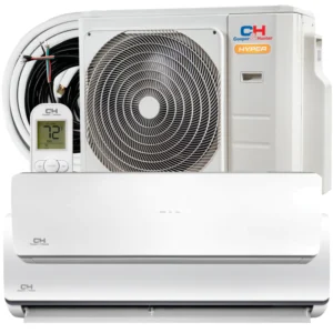 19,000 BTU 2 Zone 12k+12k with Installation Kits, Hyper Series 21.5 SEER 1.5 TON Dual Zone Ductless Multi Mini Split AC System Wi-Fi Adapter Included