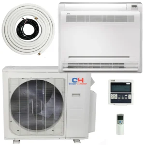24,000 BTU 230V 20.5 SEER Universal Floor/Ceiling Ductless Mini Split AC System 2 TON, Sophia Series + Optional Installation Kit